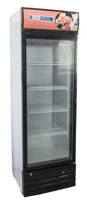 Showcase Fridge Cooler of Single Door Glass Upright Vertical Type for Soft Drink Beer Cola