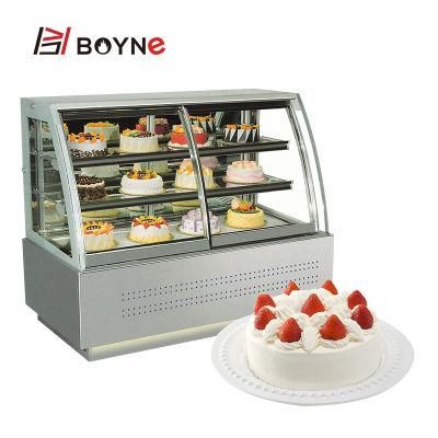 Two Deck Cake Display Chiller Automatic Defog Showcase