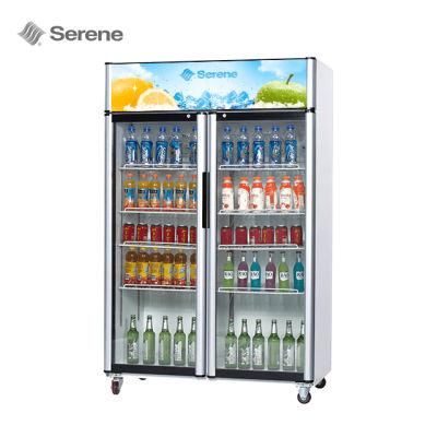 OEM ODM Custom Commercial Glass Door Refrigerator Supermarket Upright Display Fridge Showcase Vertical Freezer for Sale