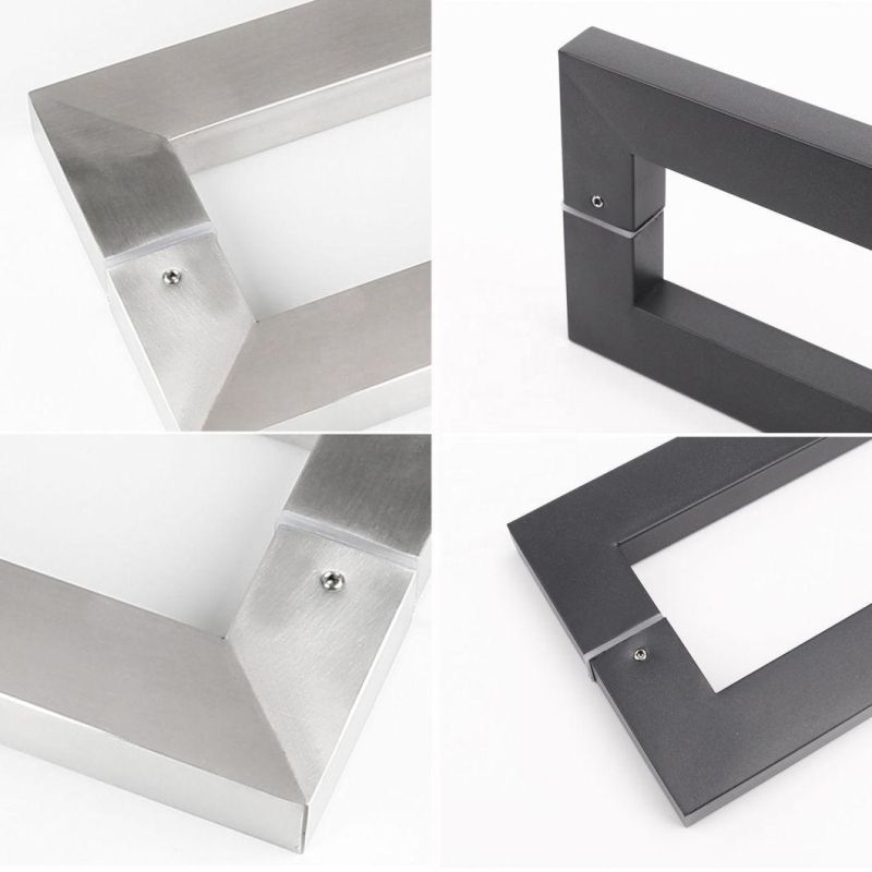 Modern Good Quality Stainless Steel Square Tube Glass Door Handles (pH102-1)