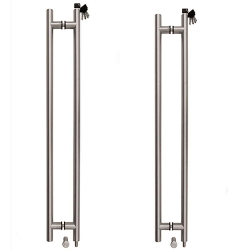 Satin Stainless Steel 304 Pull Handle Back to Back with Lock