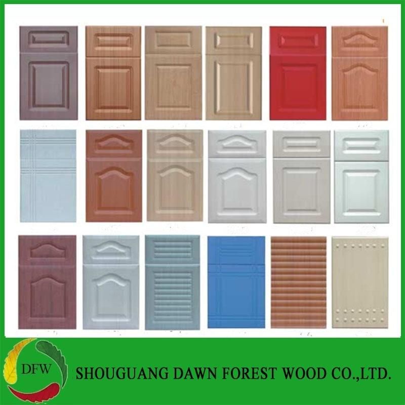 2017 Shouguang Dawn Forest Wood PVC Film Kitchen Cabinet Door