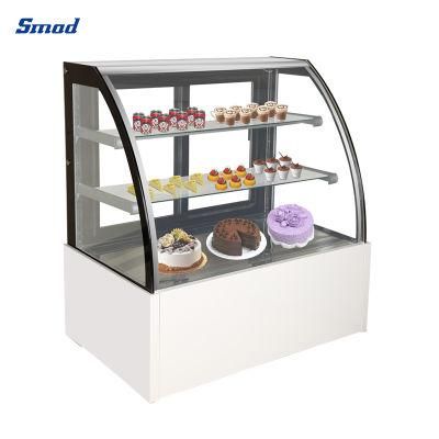 Commercial Glass Door Refrigerated Display Counters Cake Showcase