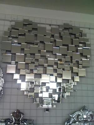 Domestic Rectangle Entryway Mirror Crushed Diamond Wall Mirror