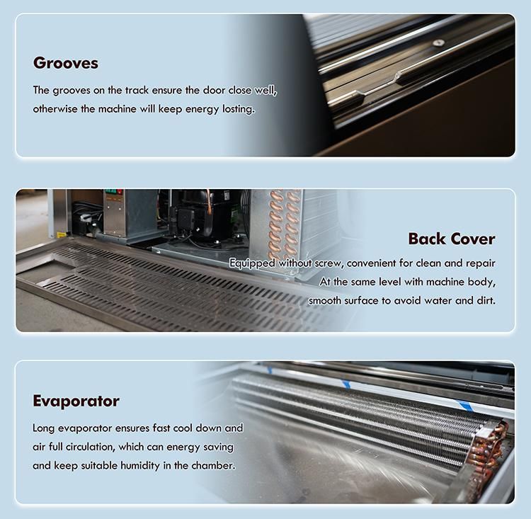 Professional Wholesale Stainless Steel Square Glass Display Showcase Bakery Refrigerated Display Countertop