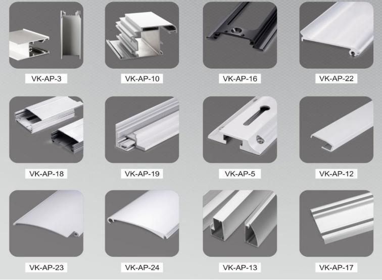 Aluminium Door Window Glass Wall Curtain Wall Furniture Extrusion Profile