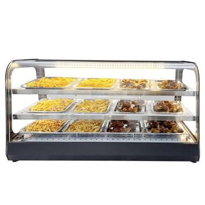 Restaurant Electric Hot Glass Food Warmer Display Showcase for Sale Warmer Display Showcase