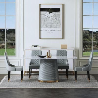 Luxury Latest Designs Concrete Ceramics Top Dining Table