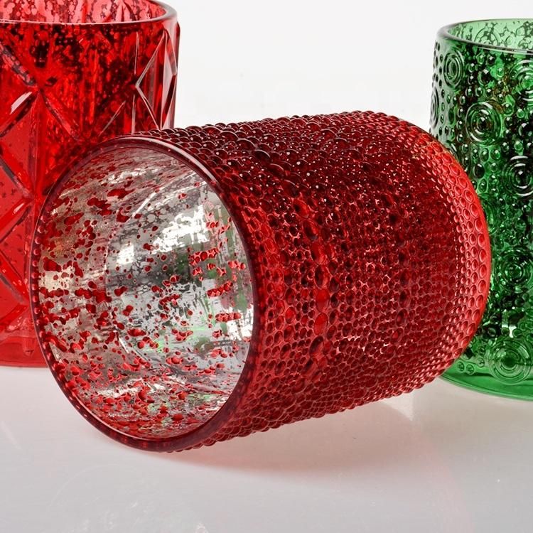 Christmas Tealight Glass Candle Holder in Colors
