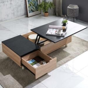 Modern Design OEM ODM Wooden Tea Side Table with Book Shelf Home Office Side Table as You Require
