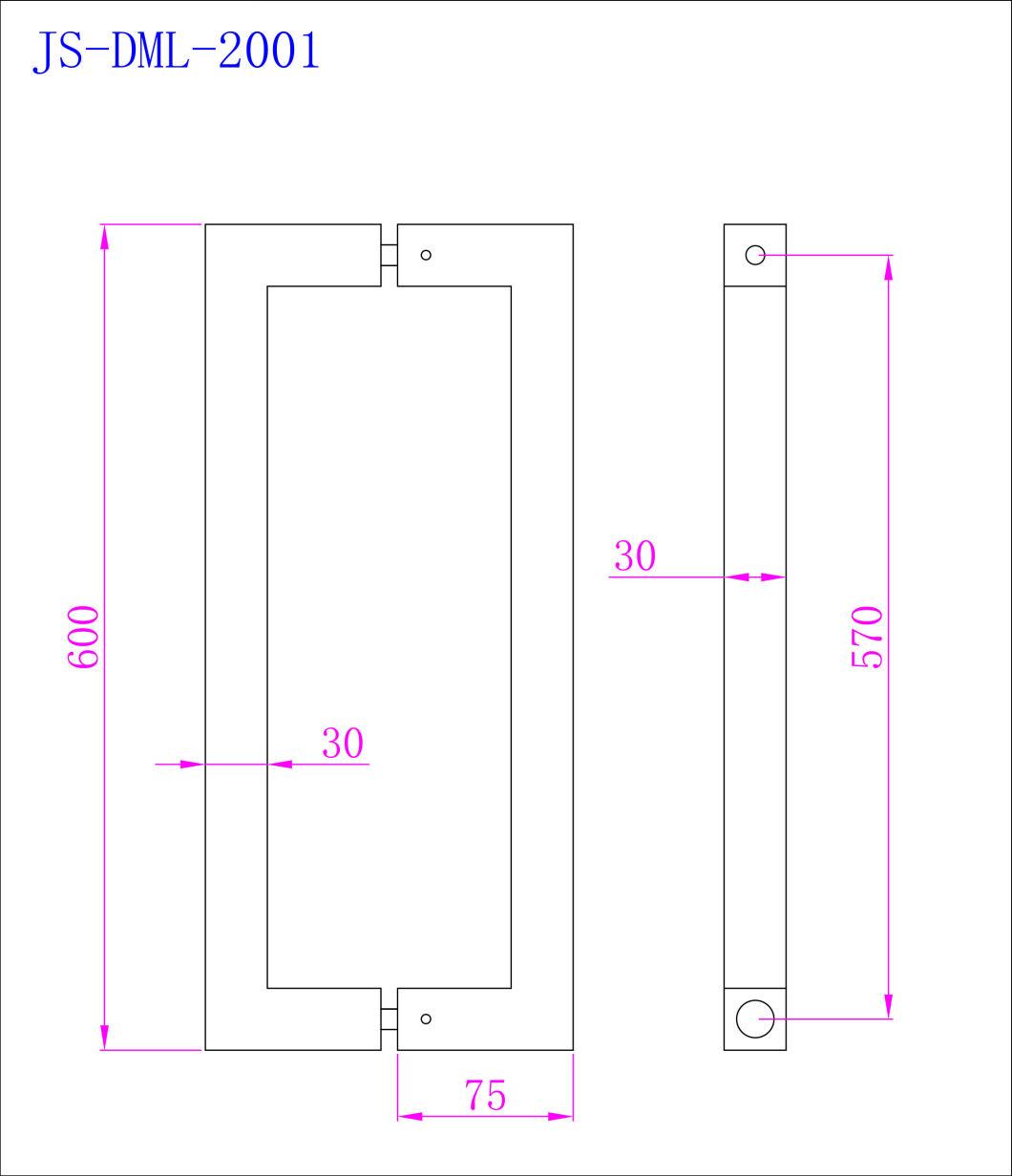 CC 570mm U Shape Glass Door Handle Large Handle Stainless Steel Handle Big Handle Glass Accessory