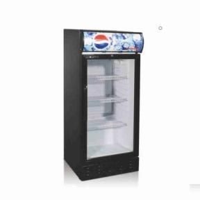 Commercial Beverage Upright Cooler Tempered Glass Single Door Beer Soft Drink Showcase