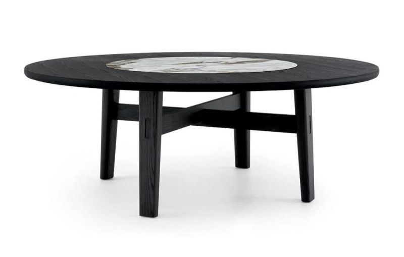 Pfd-005 Dining Table//MDF with Oak Venner Matte //Ash Wood Base