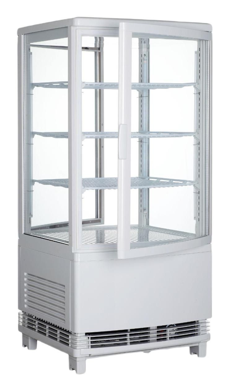 Four Side Glass Transparent Vertical Display Showcase Counter-Top Cooler