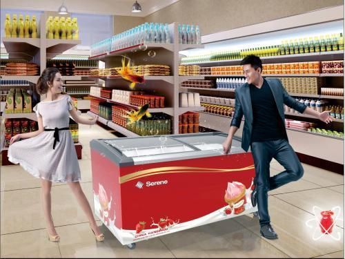 China Factory Supplies All Kinds of Freezers Supermarket Curved Glass Door Display Freezer Chest Freezer Ice Cream Freezer Deep Freezer Vertical Showcase Upri