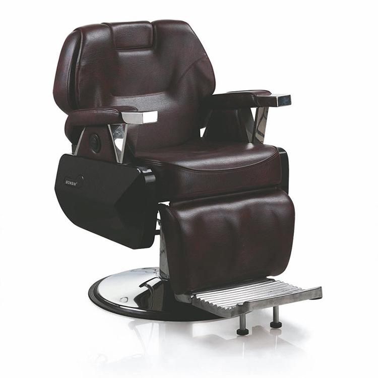 Hl-9233 Salon Barber Chair for Man or Woman with Stainless Steel Armrest and Aluminum Pedal