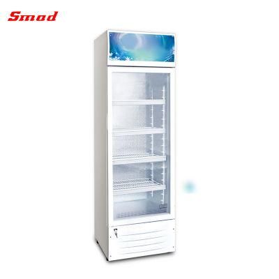 Free Standing Single Glass Door Display Refrigerator Showcase