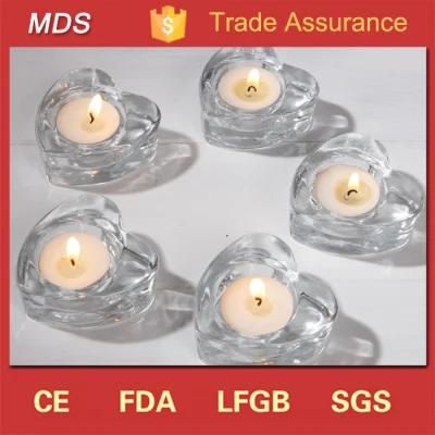 Tea Light Heart Shaped Glass Candle Holder Wedding Decoration