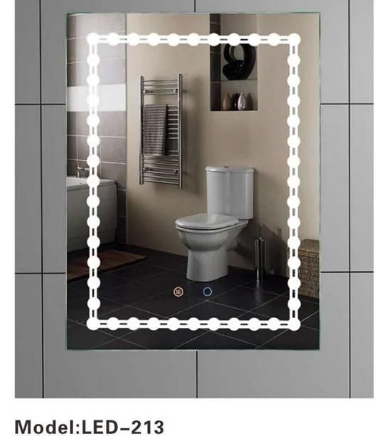 Simple Frameless Crystal LED Smart Bathroom Furniture Wall Mirror