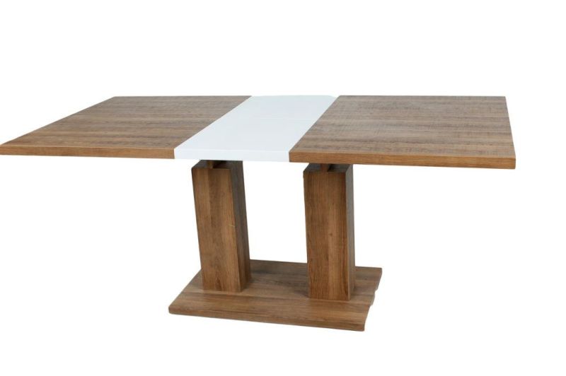 Wholesale Cheapest Home Restaurant Kitchen Furniture Extendable MDF Wooden Dining Table Design