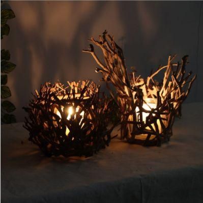 Home Decoration Gift Glassware Bird&prime;s Nest Glass Candle Holder
