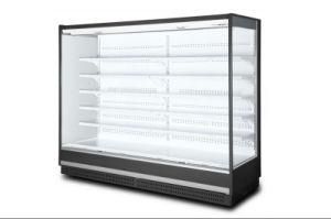 Supermarket Open Upright Air Cooled Slim Refrigerated Showcase
