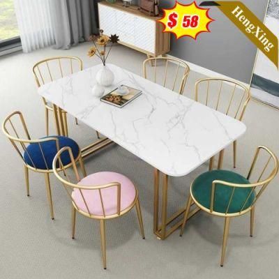 Nordic Fashion Multi-Functional Coffee Table Dining Table Desk with Fabric Metal Chair