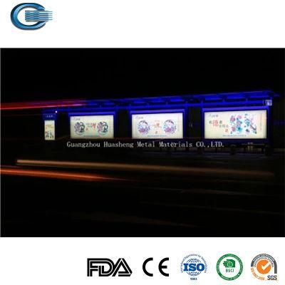 Huasheng Buy Bus Shelter China Bus Stop Glass Shelter Suppliers Modern Street Furniture Bus Stop Shelter for Outdoor Advertising