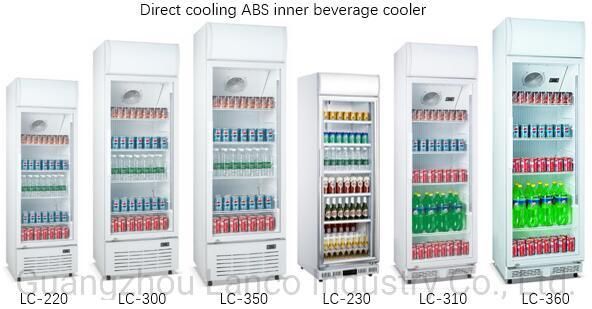 Glass Door Commercial Display Refrigerator Showcase Beverage Cooler with CE