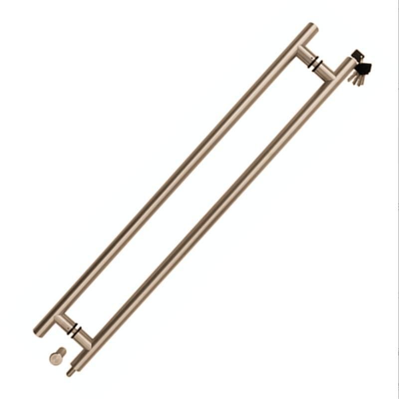 Satin Stainless Steel 304 Pull Handle Back to Back with Lock