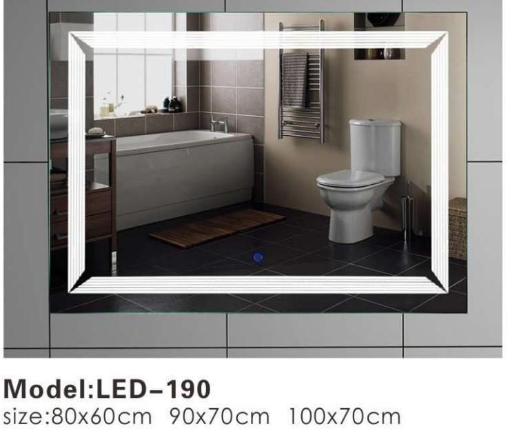 Frameless Round Double LED Backlit Touch Wall Smart Bathroom Mirror