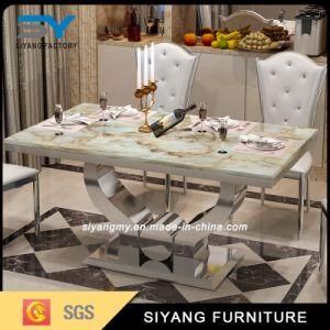Modern Furniture Dining Table Set Marble Banquet Table