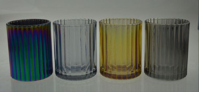 Painted & Mercury Color in Different Patterns Glass Candle Holders for Decoration