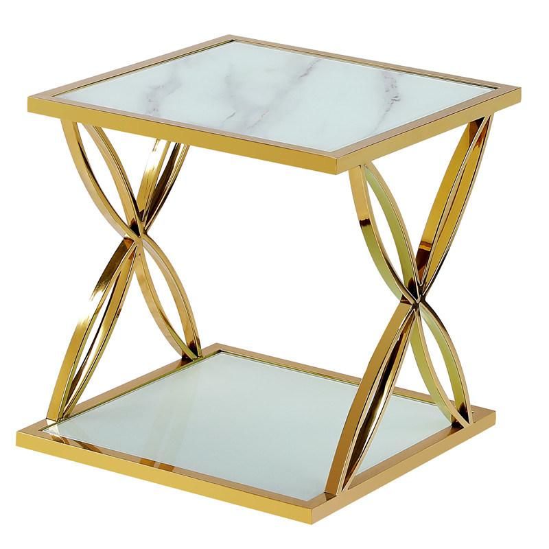 Modern Hotel Living Room Furniture Coffee Tea Glass Table