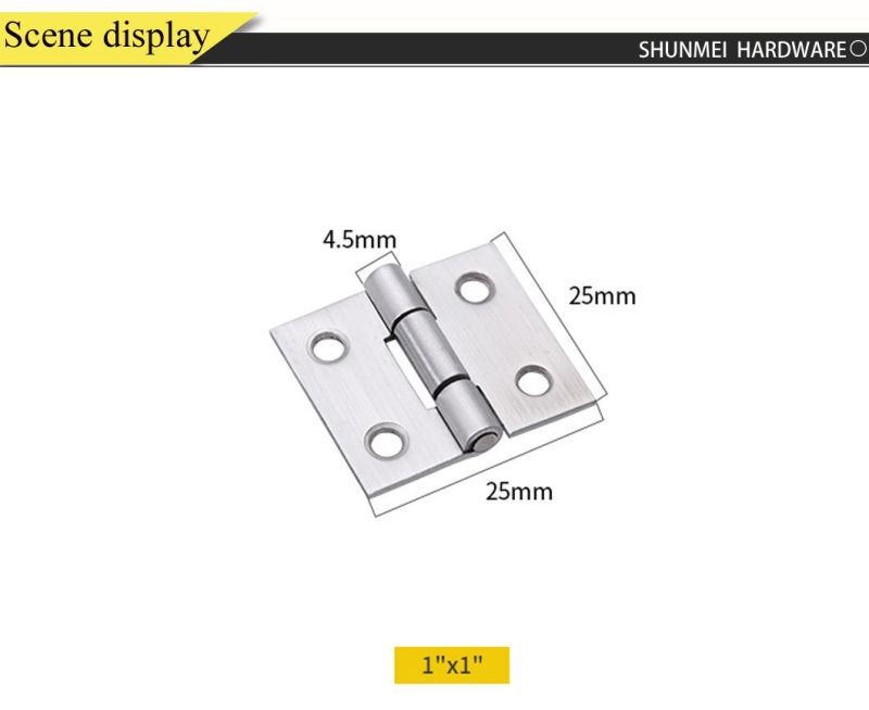 Mini Butt Wooden Box Accessories 1 Inch Stainless Steel Mute Small Hinge