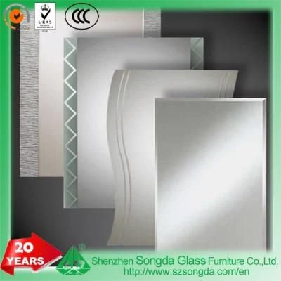 Hot Sales Design Beveled Carving Makeup Glass Mirror Size Avilable