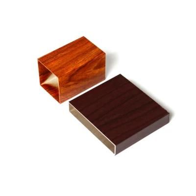 (Wood Grain, Anodized) Surface Finished Colors 6063/6061 Aluminum Roof Profile Extrusion Aluminium Square Building Materials Tube