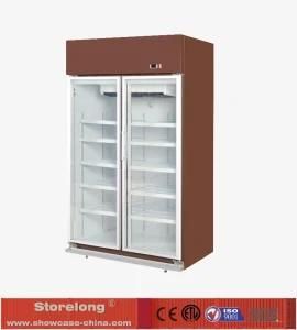 Glass Door Beverage Chiller Showcase for Supermarket Sc-1030fb