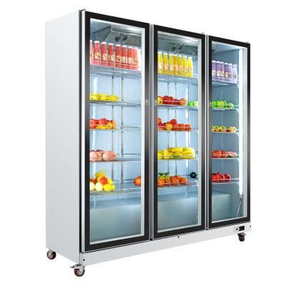 Commercial Vertical Ice Cream Frozen Food Display Freezer Showcase Cabinet