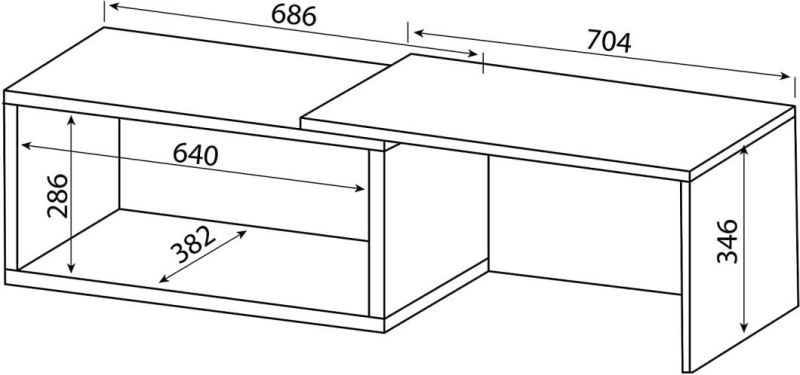 Rectangle Coffee Table Storage Wood White Coffee End Table