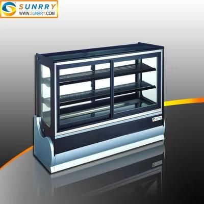 Bakery Glass Display Cake Refrigerated Showcase with Automatic Defrost System