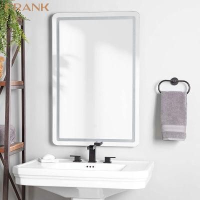 Touch Sensor Switch LED Wall Mounted Fogless Shower Bathroom Mirror