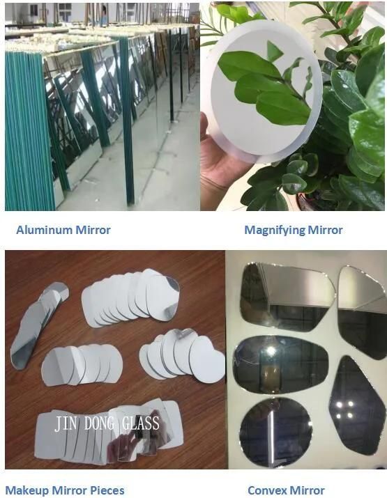 1.0mm 1.3mm 1.5mm 1.8mm 2.0mm 3.0mm 4mm Aluminum Coated Glass Mirror Price for Makeup Mirror