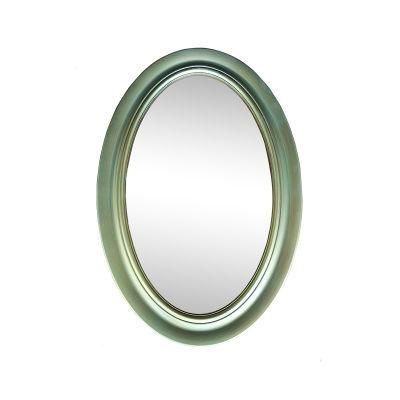 Home Decor Hotel Bathroom Bedroom Mirror Oval Brass Color PS Frame Wall Mounted Mirror