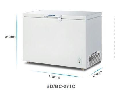 Commercial Food Display Freezer 271L Chiller Refrigerator Showcase for Supermarket Vegetable Beverage