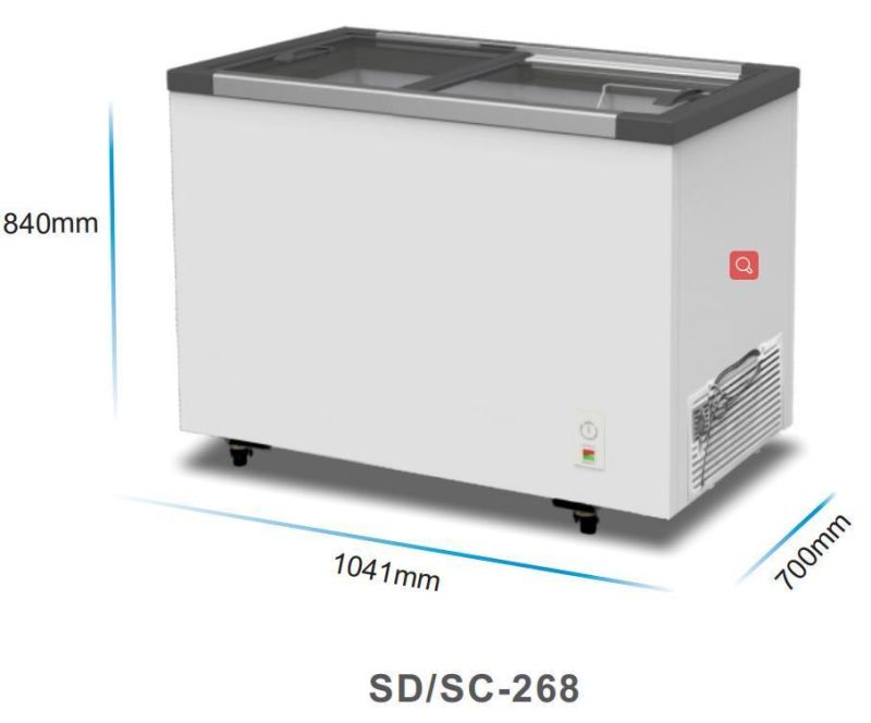 Wholesale Pricesdsc-268 Provide Sliding Flat Glass Door Showcase Display Freezers for Sale