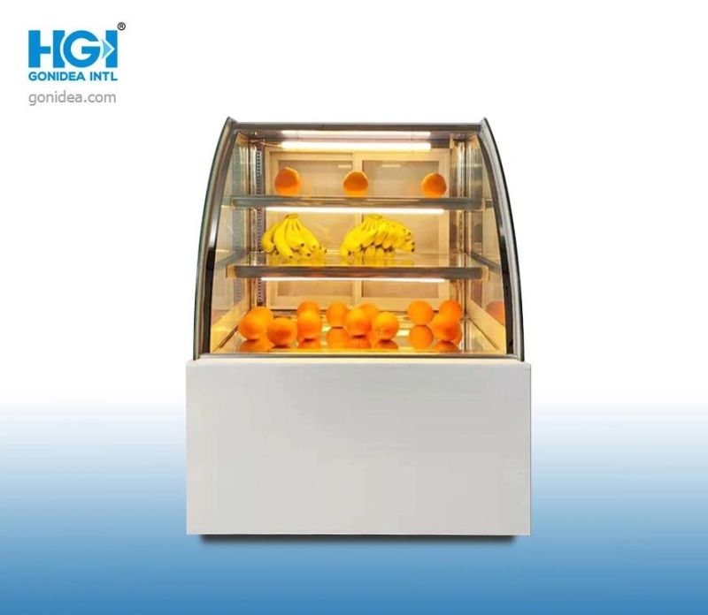 900mm Commercial Display Chiller Glass Door Bakery Display Cabinet Cake Showcase Hcs-09