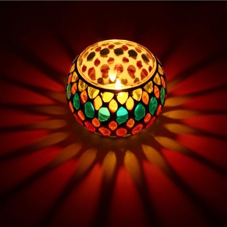 Glass Party Decorations Bowl Tea Night Light Votive Candle Holders
