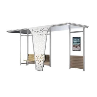 Prefabricated Modern Stainless Steel Bus Stop Shelter for Sale
