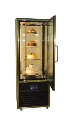 Four-Sides Glass Air Cooling Showcase Fridge for Cake Flower Pastry
